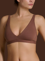 beYOUtiful Bralette - Reggiseno in cotone elasticizzato extra fine Marroni Donna - Ragno