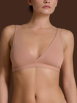beYOUtiful Bralette - Reggiseno in cotone elasticizzato extra fine Marroni Donna - Ragno