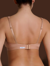 beYOUtiful Bralette - Reggiseno in cotone elasticizzato extra fine Marroni Donna - Ragno