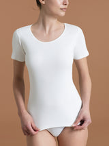 Thermo Cotton - Maglietta girocollo a manica corta in caldo cotone Bianchi Donna - Ragno
