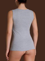 Thermo Cotton - Canottiera smanicata in caldo cotone  Neri Donna - Ragno