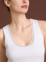 Thermo Cotton - Canottiera a spalla larga in caldo cotone  Neri Donna - Ragno