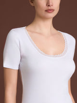 Thermo Cotton -Maglietta girocollo in caldo cotone  Neri Donna - Ragno