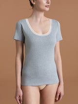 Thermo Cotton -Maglietta girocollo in caldo cotone  Neri Donna - Ragno