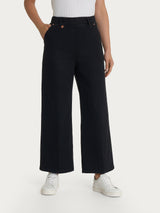 Jeans ampio alla caviglia con tasche in 4 Seasons Denim  Neri Donna - Ragno