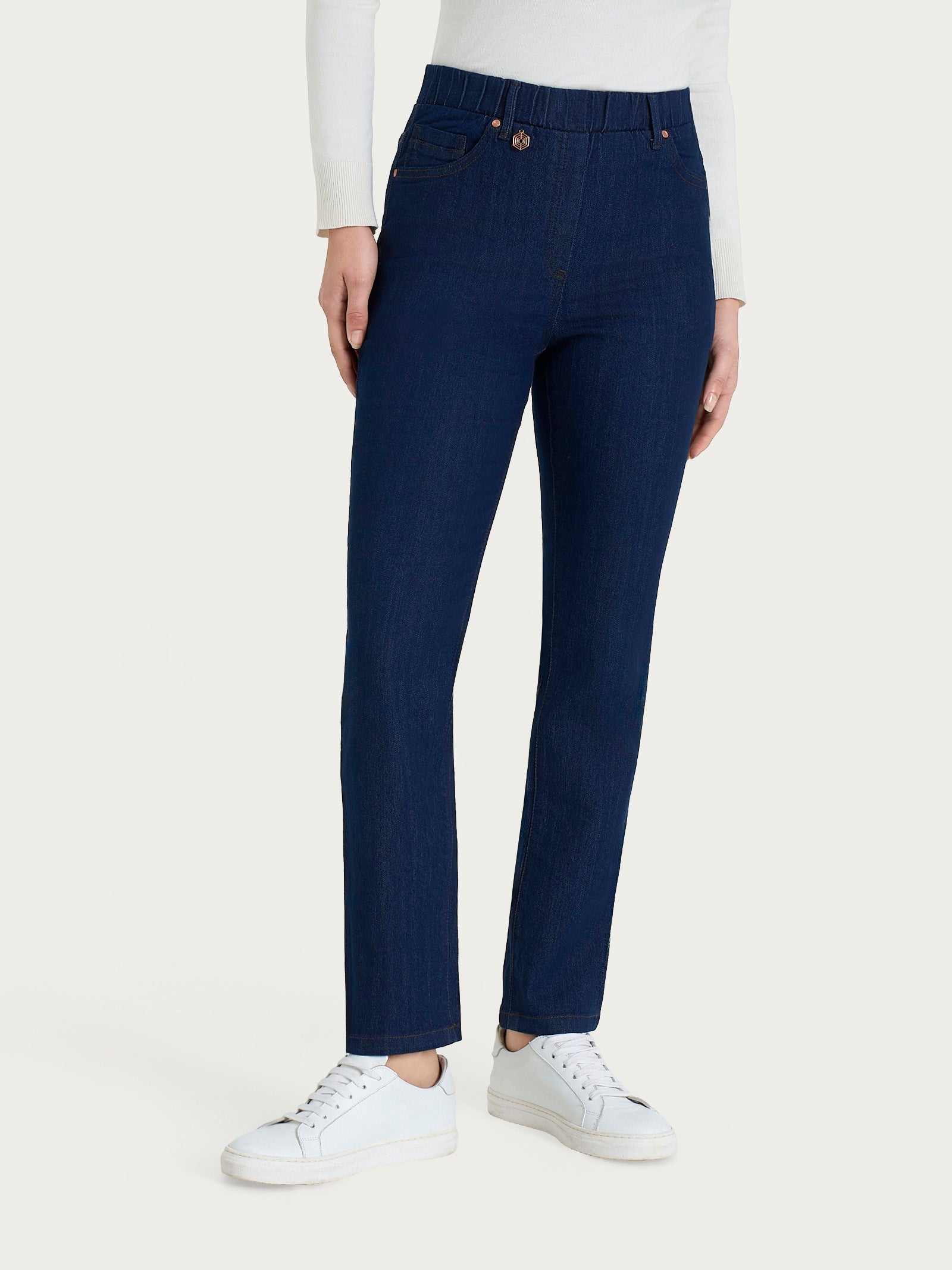 Jeans a gamba dritta in 4 Seasons Denim  Blu Donna - Ragno