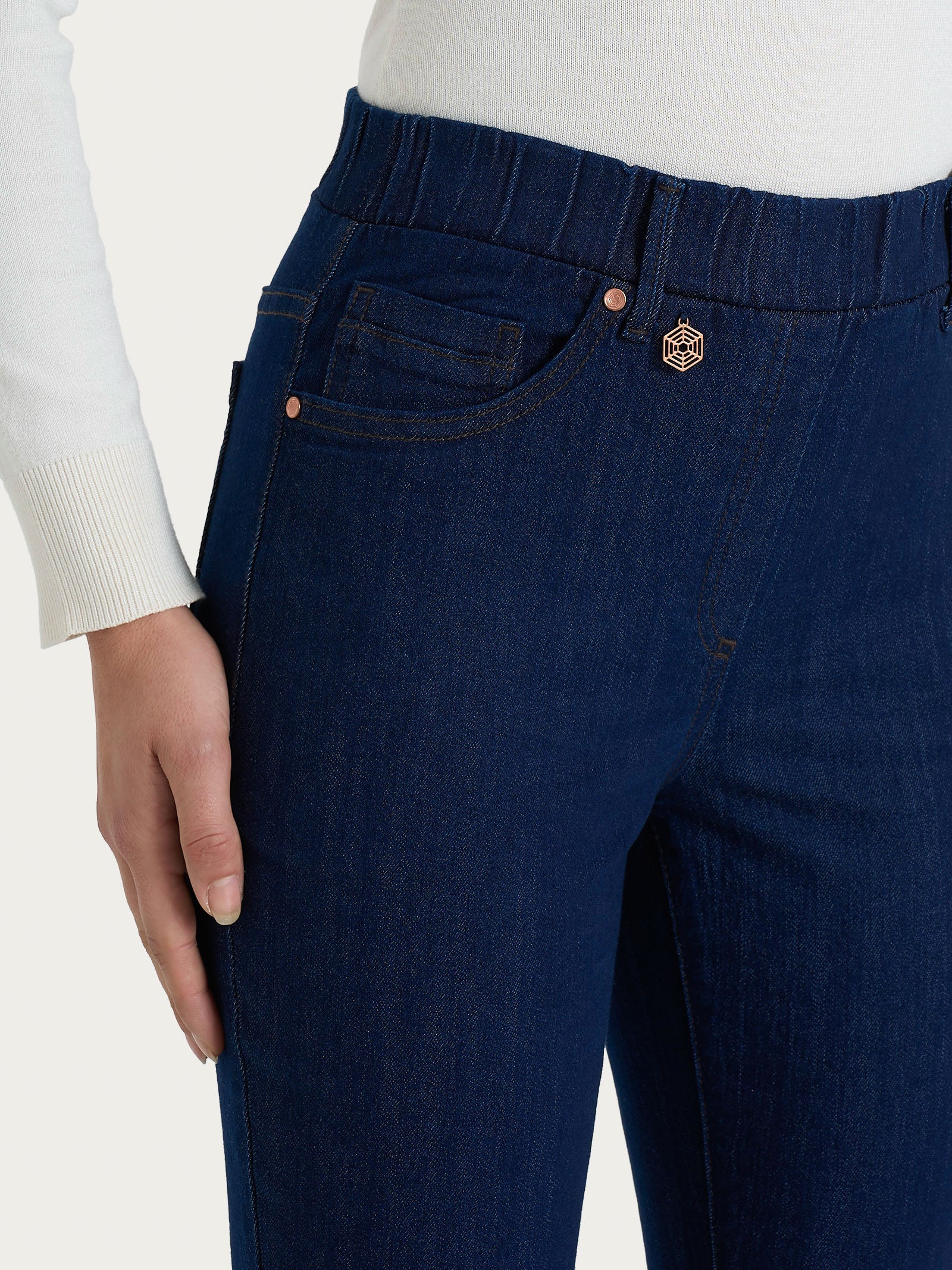 Jeans a gamba dritta in 4 Seasons Denim  Blu Donna - Ragno