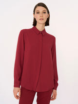 Camicia a manica lunga in Ecoseta Rossi Donna - Ragno