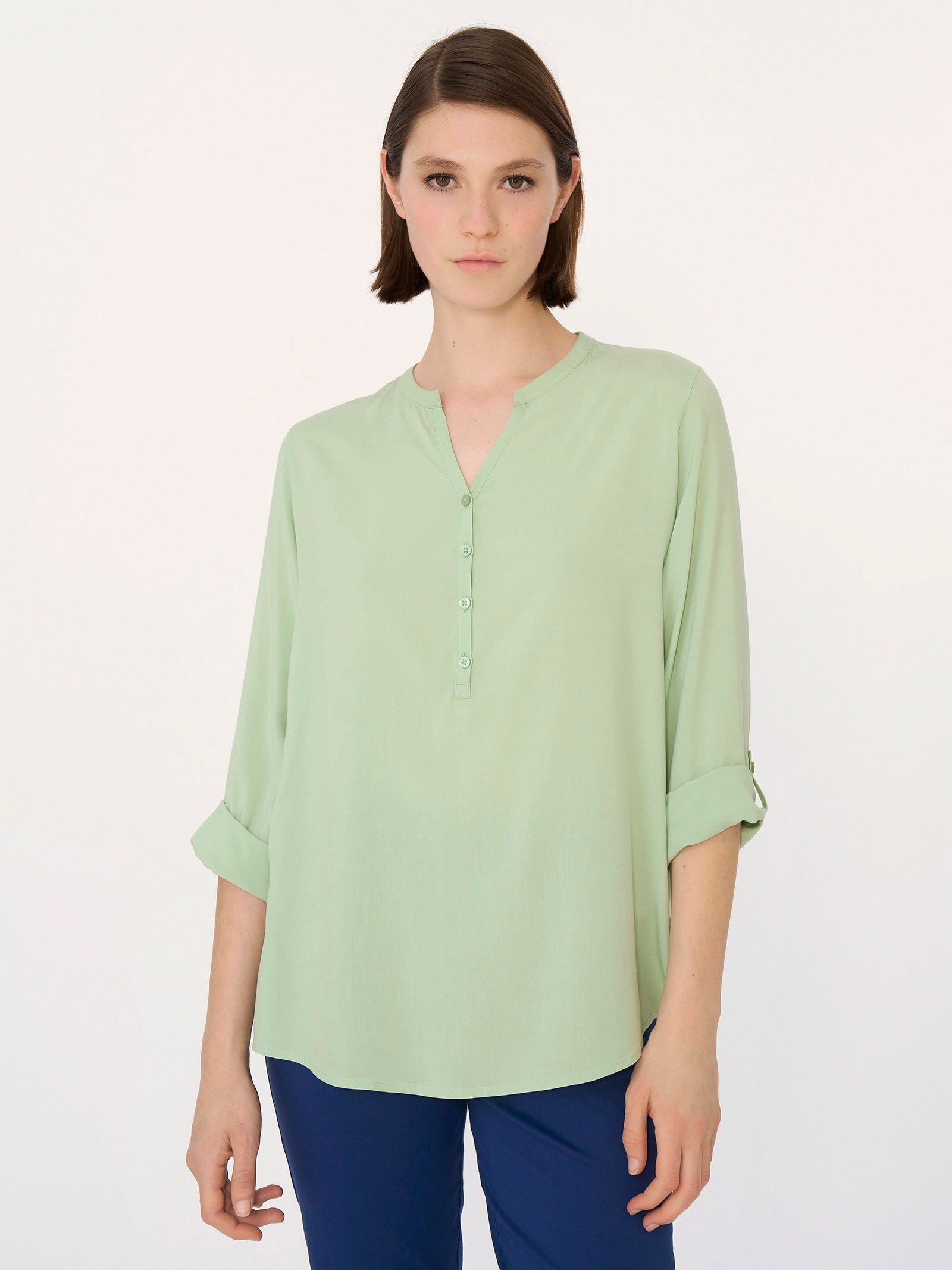 Blusa con Collo Serafino in EcoSeta -  - Ragno