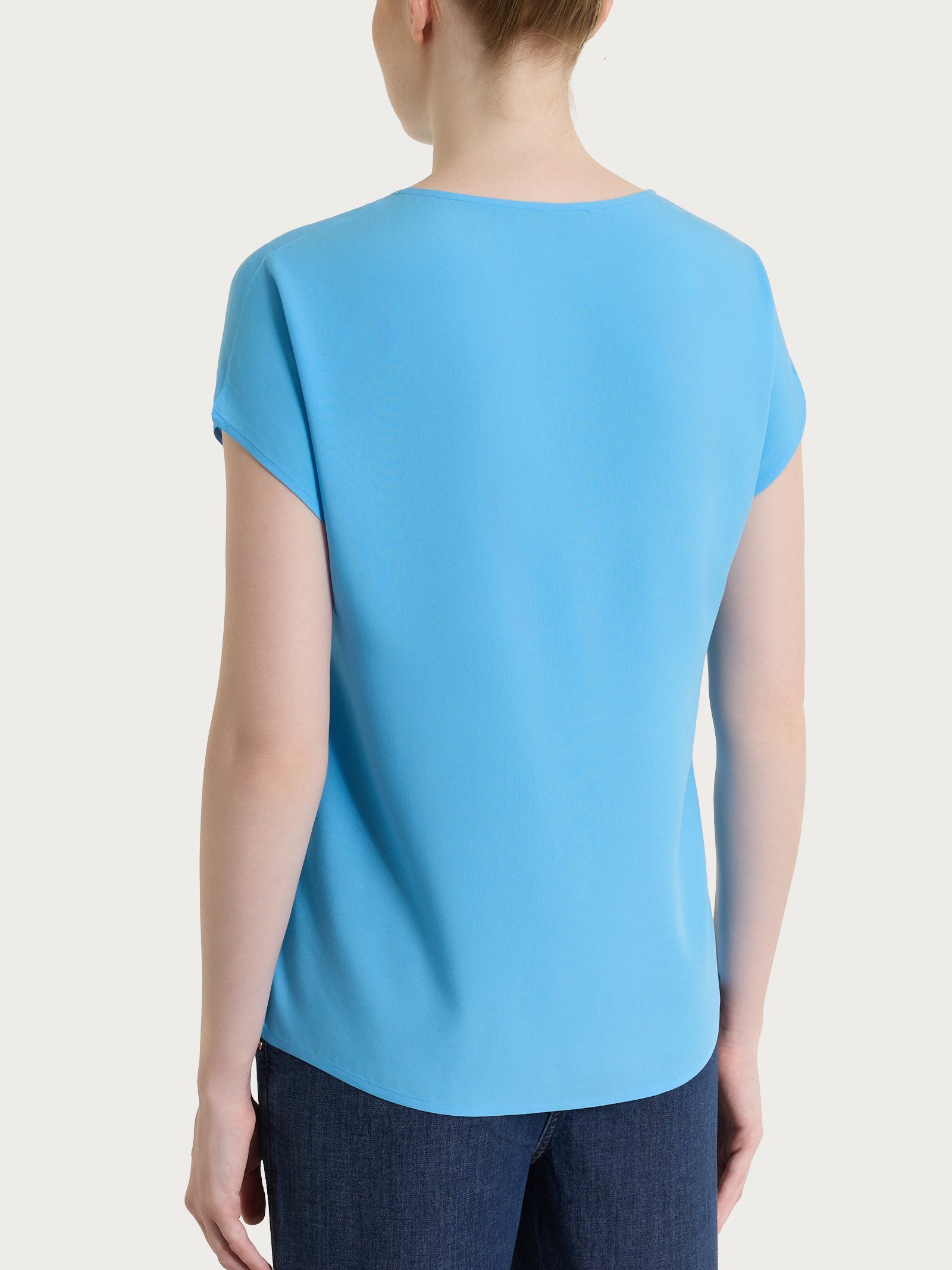 Blusa con manica Kimono in Ecoseta Azzurri Donna - Ragno