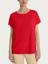 Blusa con manica Kimono in Ecoseta Rossi Donna - Ragno