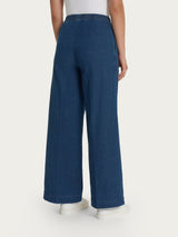 Jeans ampio alla caviglia con tasche in Super Light Denim Viola Donna - Ragno
