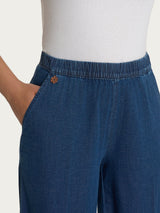 Jeans ampio alla caviglia con tasche in Super Light Denim Viola Donna - Ragno