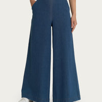 Jeans a palazzo con tasche in Super Light Denim Viola Donna - Ragno