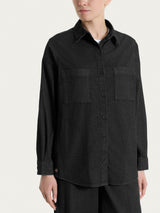 Shacket En Super Light Denim Negro Mujer - Ragno