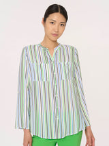 Camicia con collo coreano in Ecoseta -  - Ragno