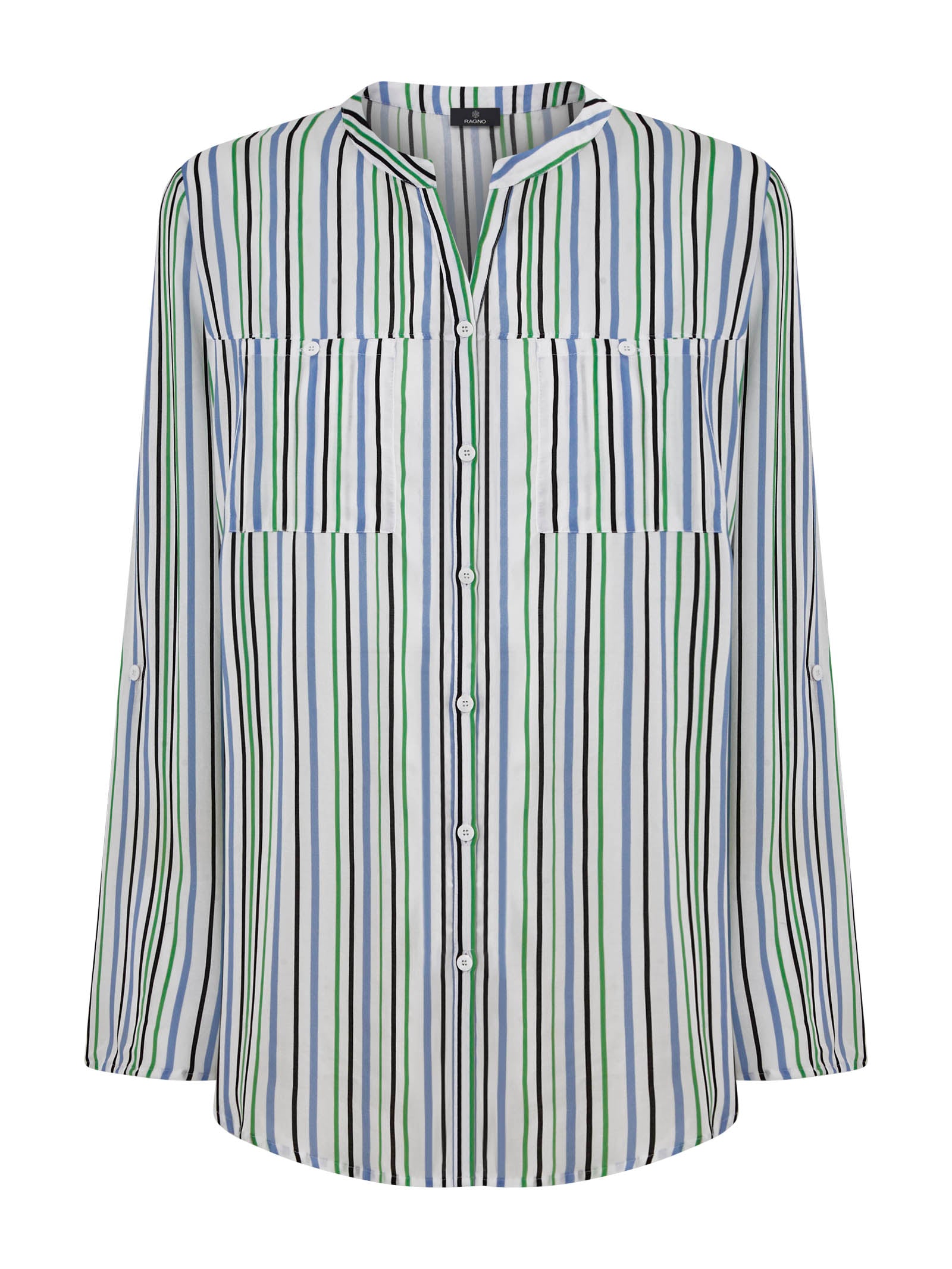 Camicia con collo coreano in Ecoseta -  - Ragno