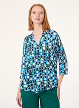 Blusa con scollo a V in Ecoseta -  - Ragno