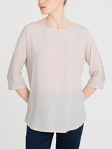 Maglietta con manica 3/4 kimono in Misto Viscosa Bianchi Donna - Ragno