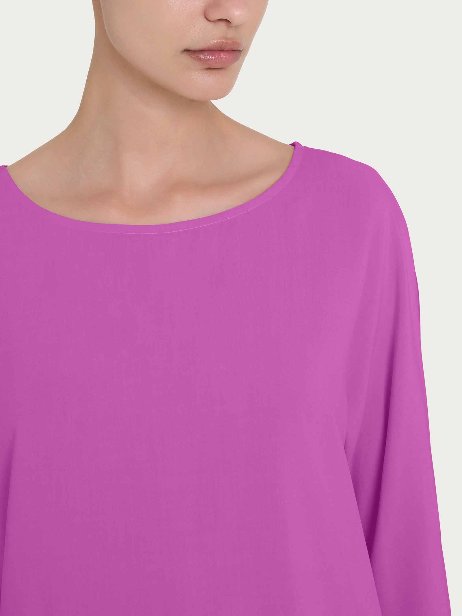 Maglietta con manica 3/4 kimono in Misto Viscosa Viola Donna - Ragno
