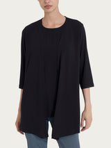 Cardigan con manica 3/4 in Misto Viscosa Neri Donna - Ragno