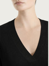 Maglia con scollo a V e con manica 3/4 in Summertime Neri Donna - Ragno