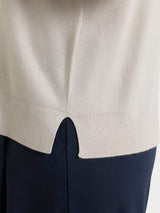 Summertime Bianco Damen Pullover mit V-Ausschnitt und 3/4 Ärmeln - Ragno