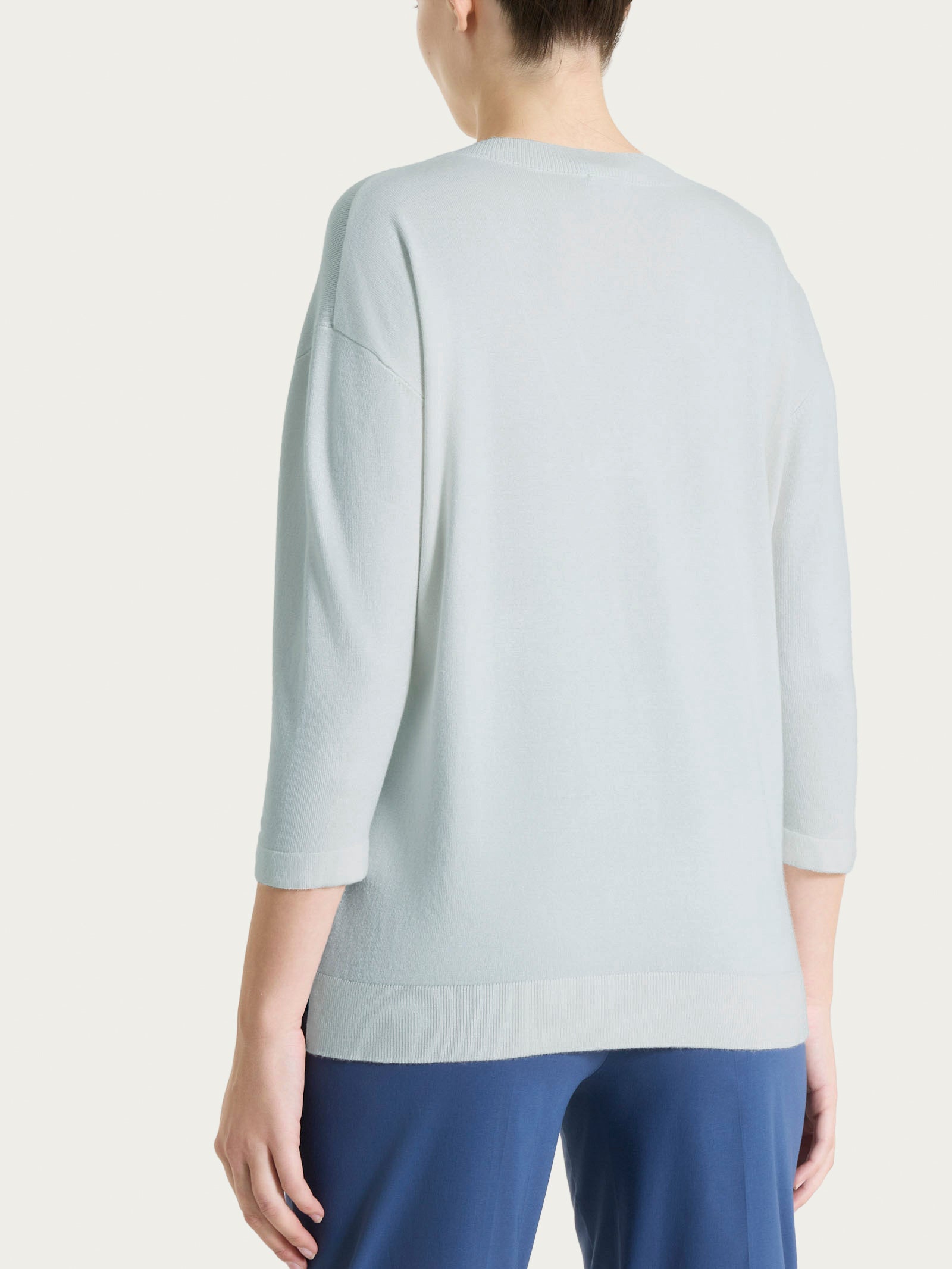 Maglia con scollo a V e con manica 3/4 in Summertime Grigi Donna - Ragno