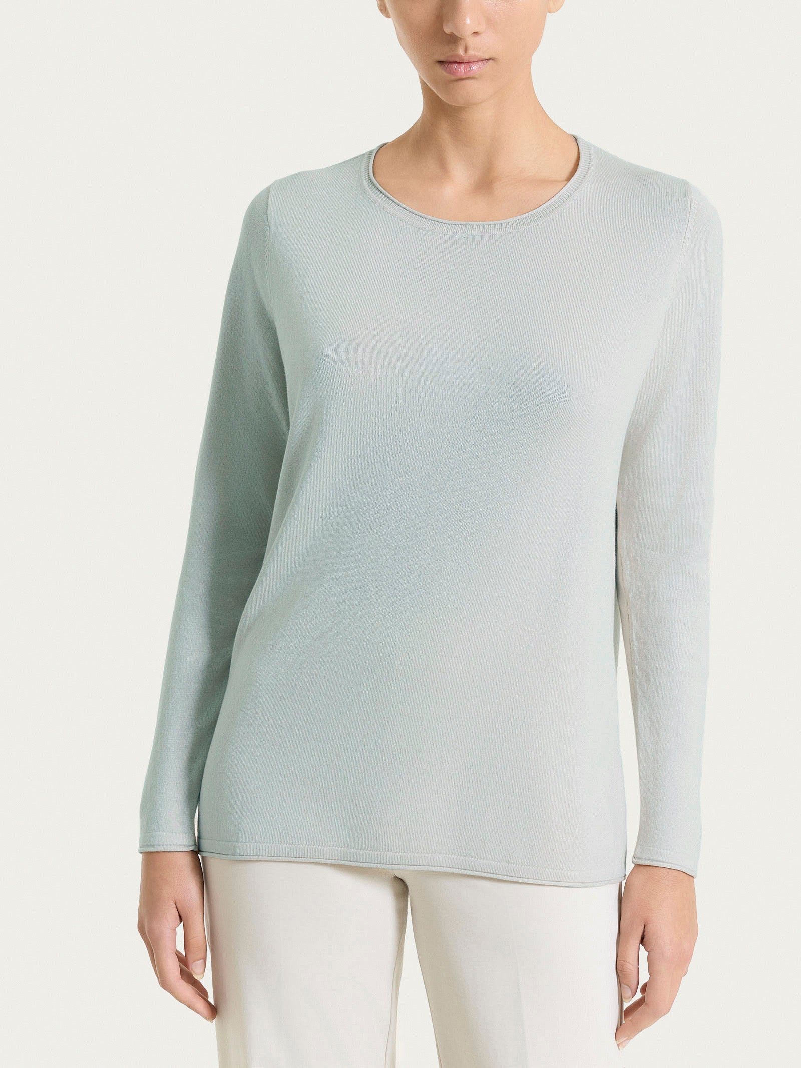 Maglia girocollo con manica lunga in Summertime Grigi Donna - Ragno