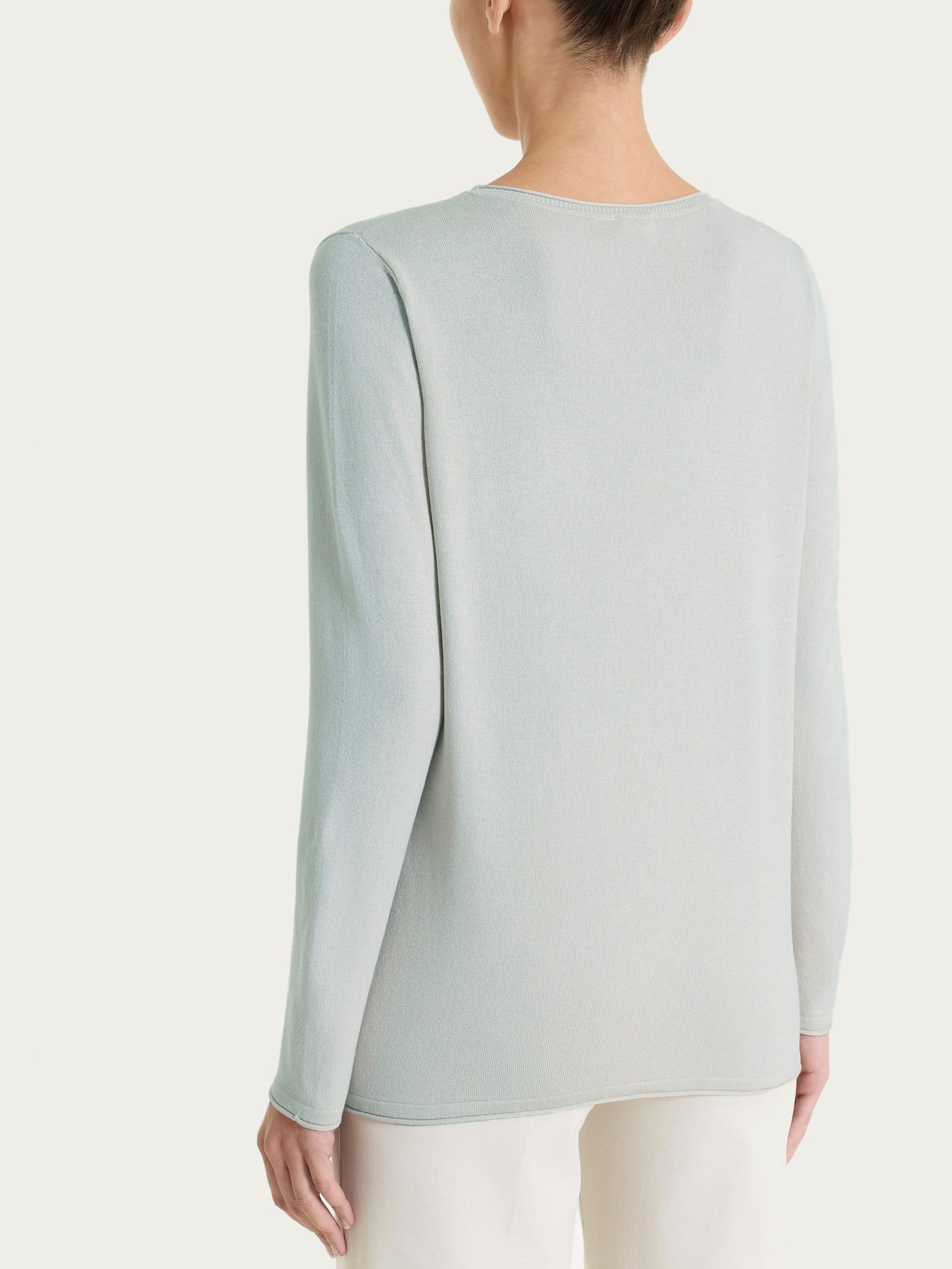 Maglia girocollo con manica lunga in Summertime Grigi Donna - Ragno