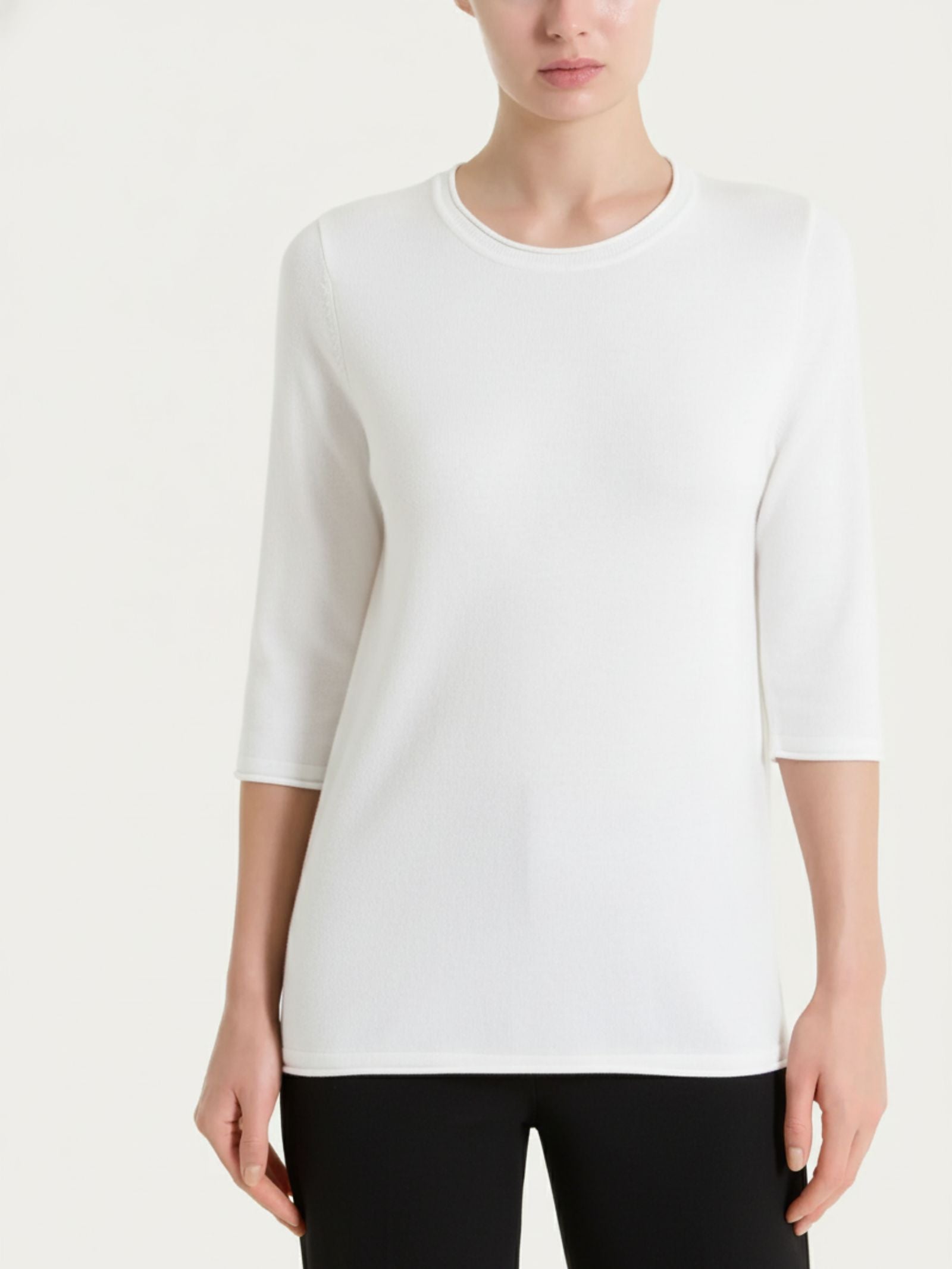 Maglia girocollo con manica 3/4 in Summertime Bianchi Donna - Ragno