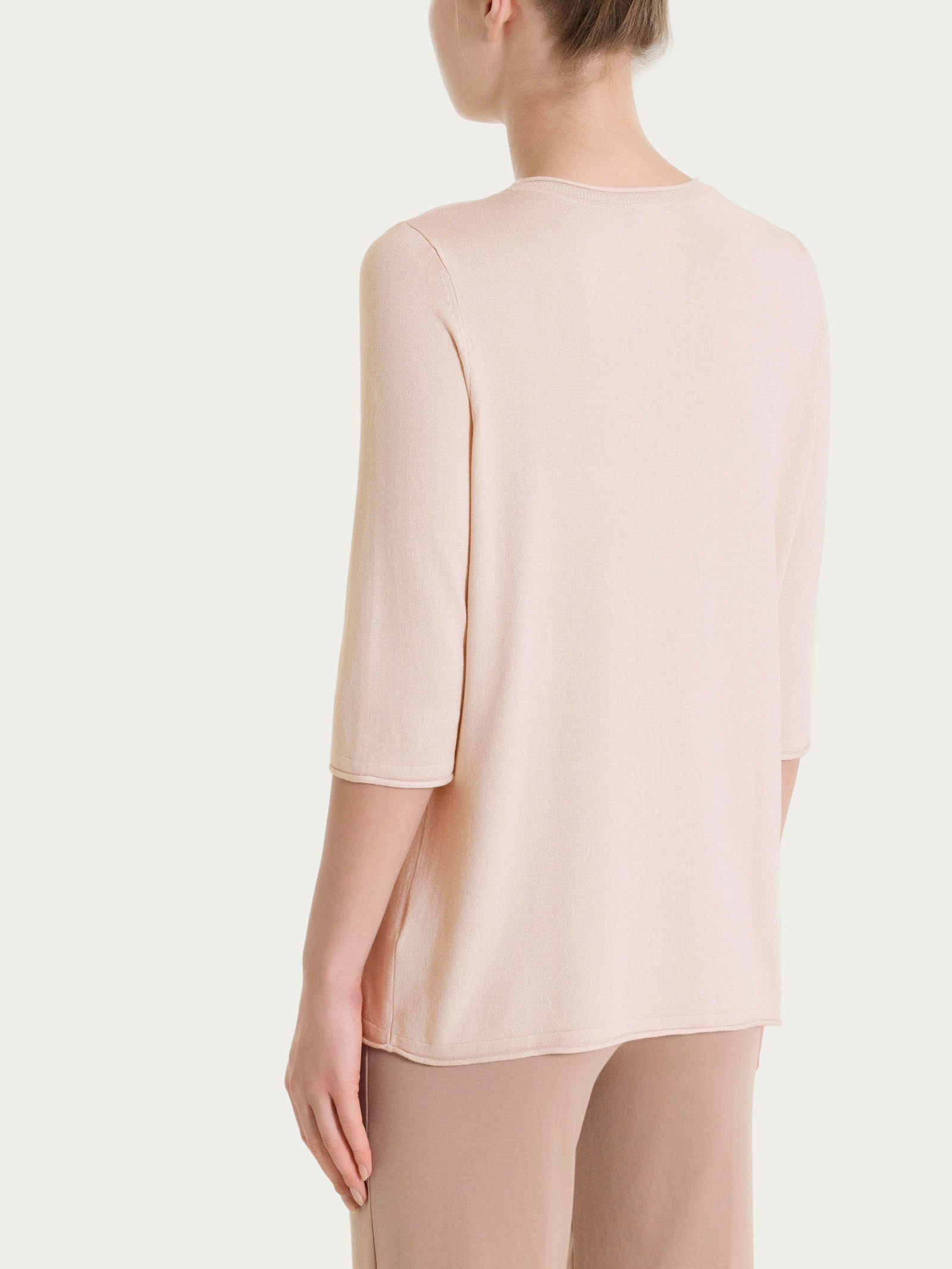 Maglia girocollo con manica 3/4 in Summertime Rosa Donna - Ragno