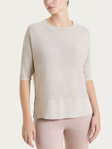 Maglia con manica a pipistrello in Crêpe Lurex Viola Donna - Ragno