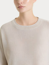 Maglia con manica a pipistrello in Crêpe Lurex Viola Donna - Ragno