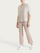 Maglia con manica a pipistrello in Crêpe Lurex Viola Donna - Ragno