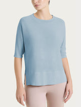 Maglia con manica a pipistrello in Crêpe Lurex Azzurri Donna - Ragno