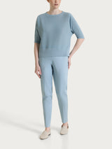 Maglia con manica a pipistrello in Crêpe Lurex Azzurri Donna - Ragno