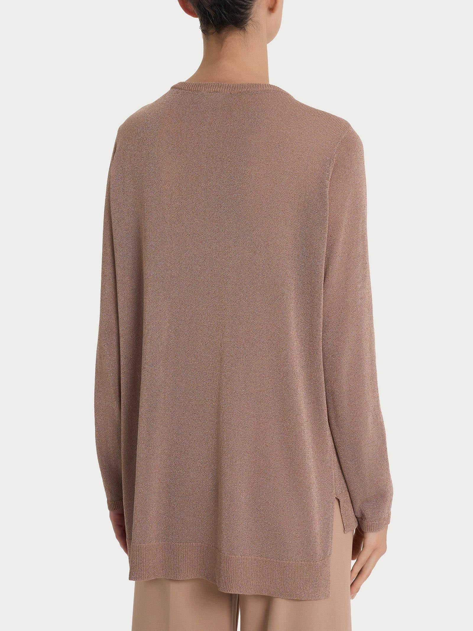 Pantalone Lungo Donna RAGNO In Maglia Viscosa Supersoft - Gamba Larga, Tasche, Tinta Unita - Perfetto Per Inverno, Casual Chic