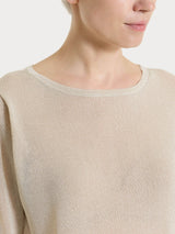 Maglia con manica 3/4 in Crêpe Lurex Bianchi Donna - Ragno