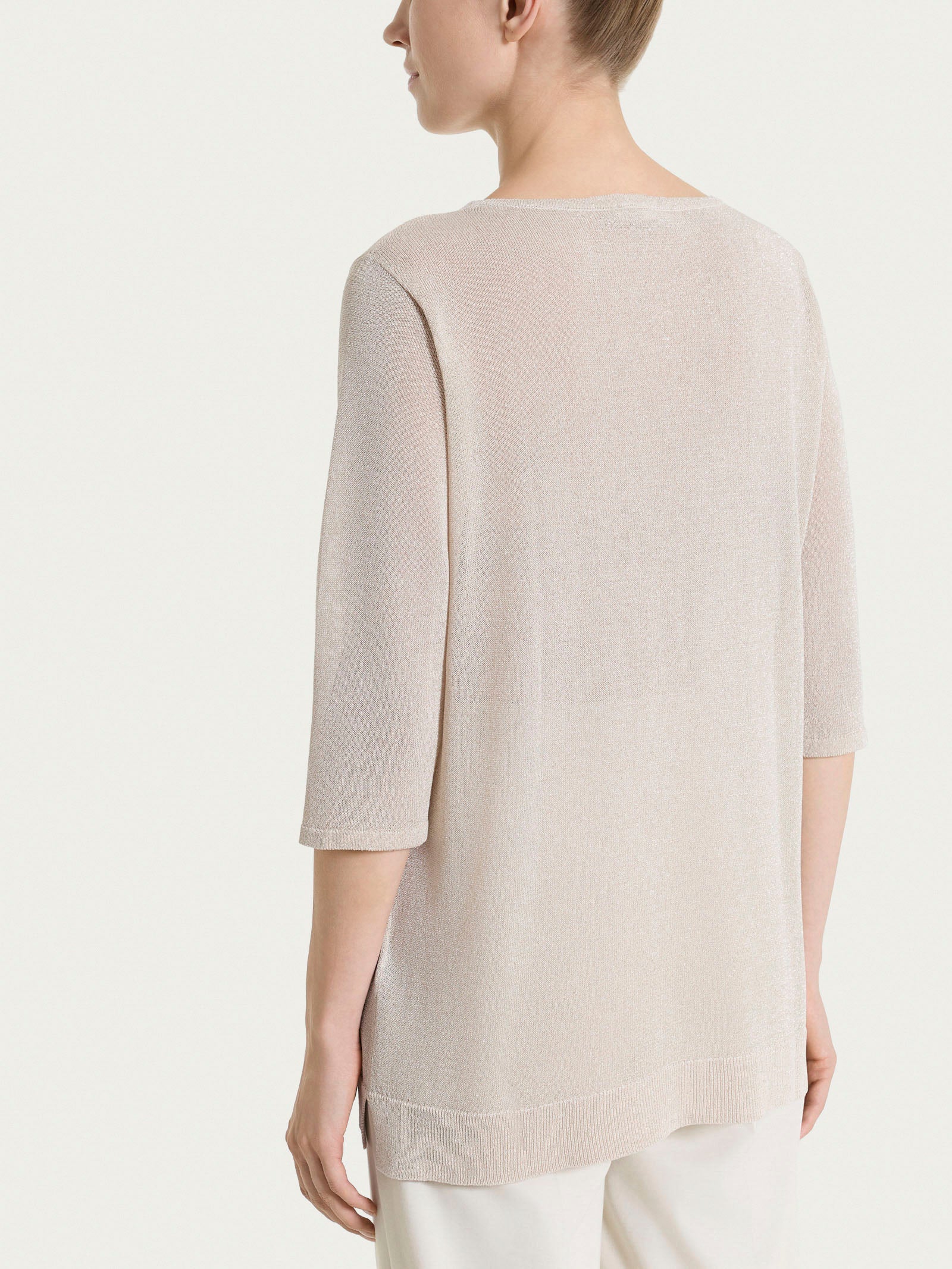 Maglia con manica 3/4 in Crêpe Lurex Viola Donna - Ragno