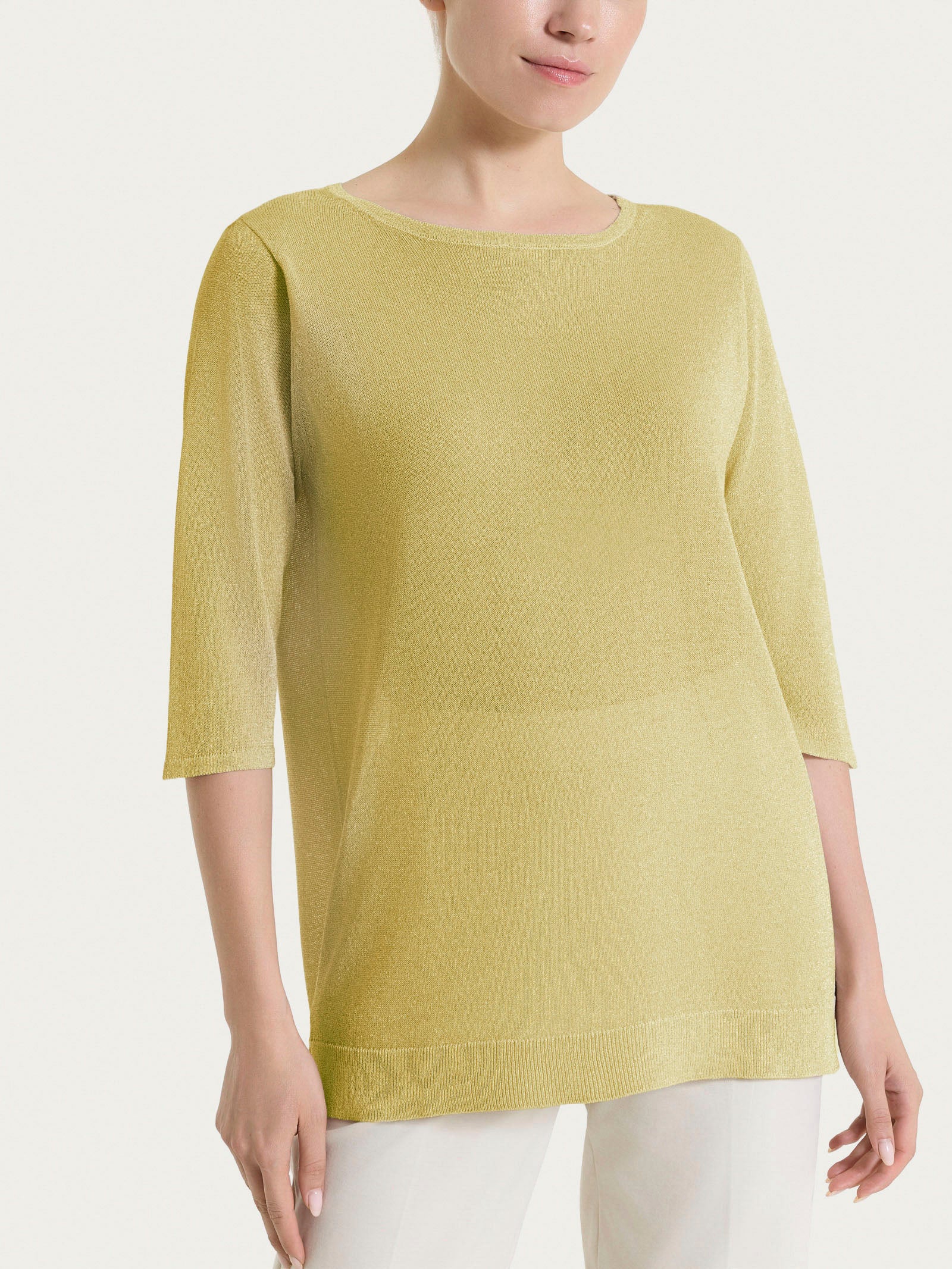 Maglia con manica 3/4 in Crêpe Lurex Verdi Donna - Ragno