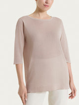 Maglia con manica 3/4 in Crêpe Lurex Rosa Donna - Ragno