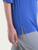 Maglietta con manica 3/4 in jersey di viscosa crêpe Blu Donna - Ragno