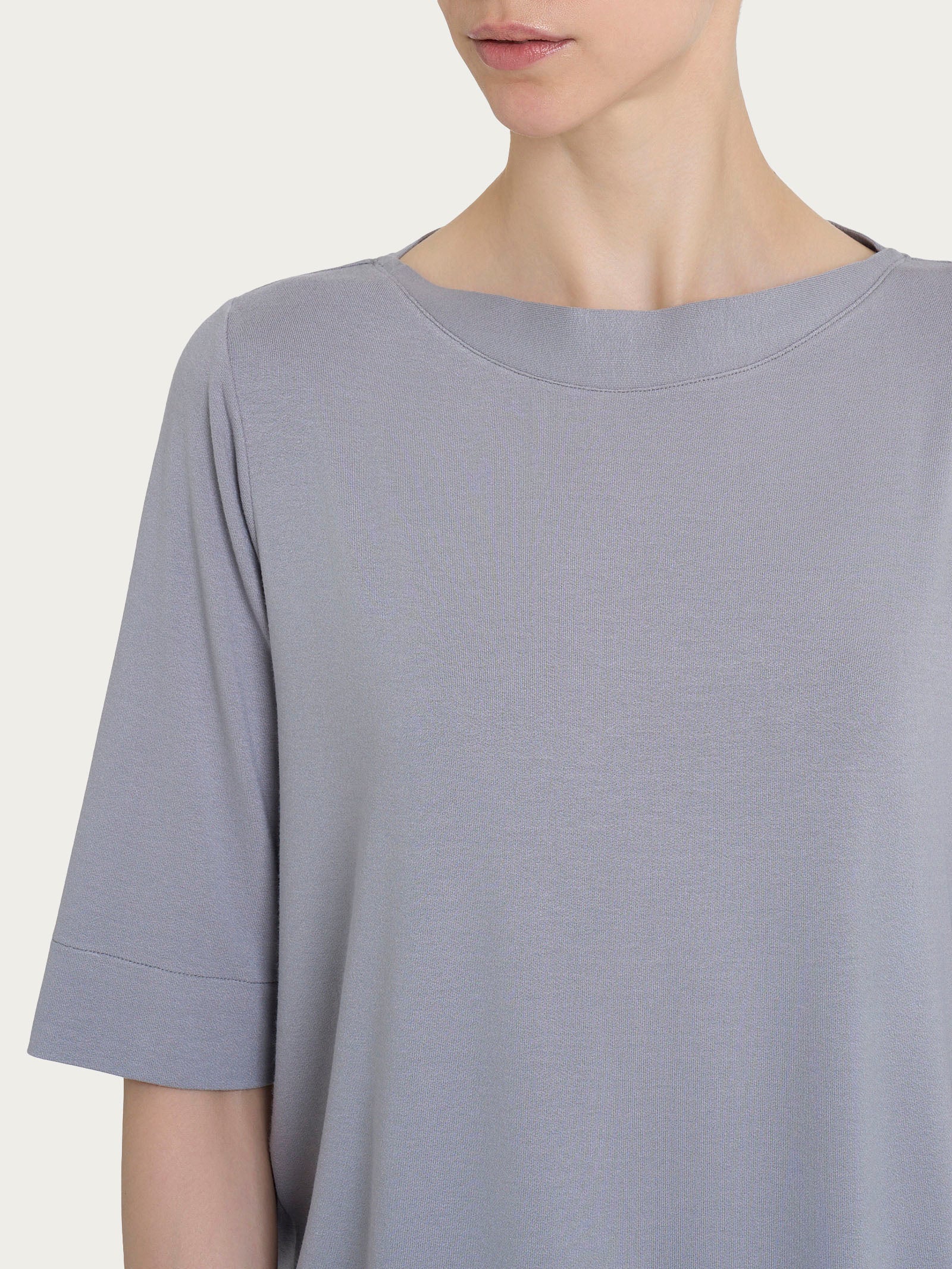 Maglietta con manica 3/4 in jersey di viscosa crêpe Grigi Donna - Ragno