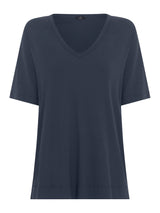 T-Shirt con Scollo a V in misto viscosa -  - Ragno