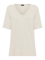 T-Shirt con Scollo a V in misto viscosa -  - Ragno