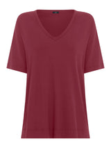 T-Shirt con Scollo a V in misto viscosa -  - Ragno