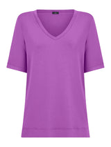 T-Shirt con Scollo a V in misto viscosa -  - Ragno