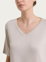 Maglietta con scollo a V in Viscosa Summer Bianchi Donna - Ragno