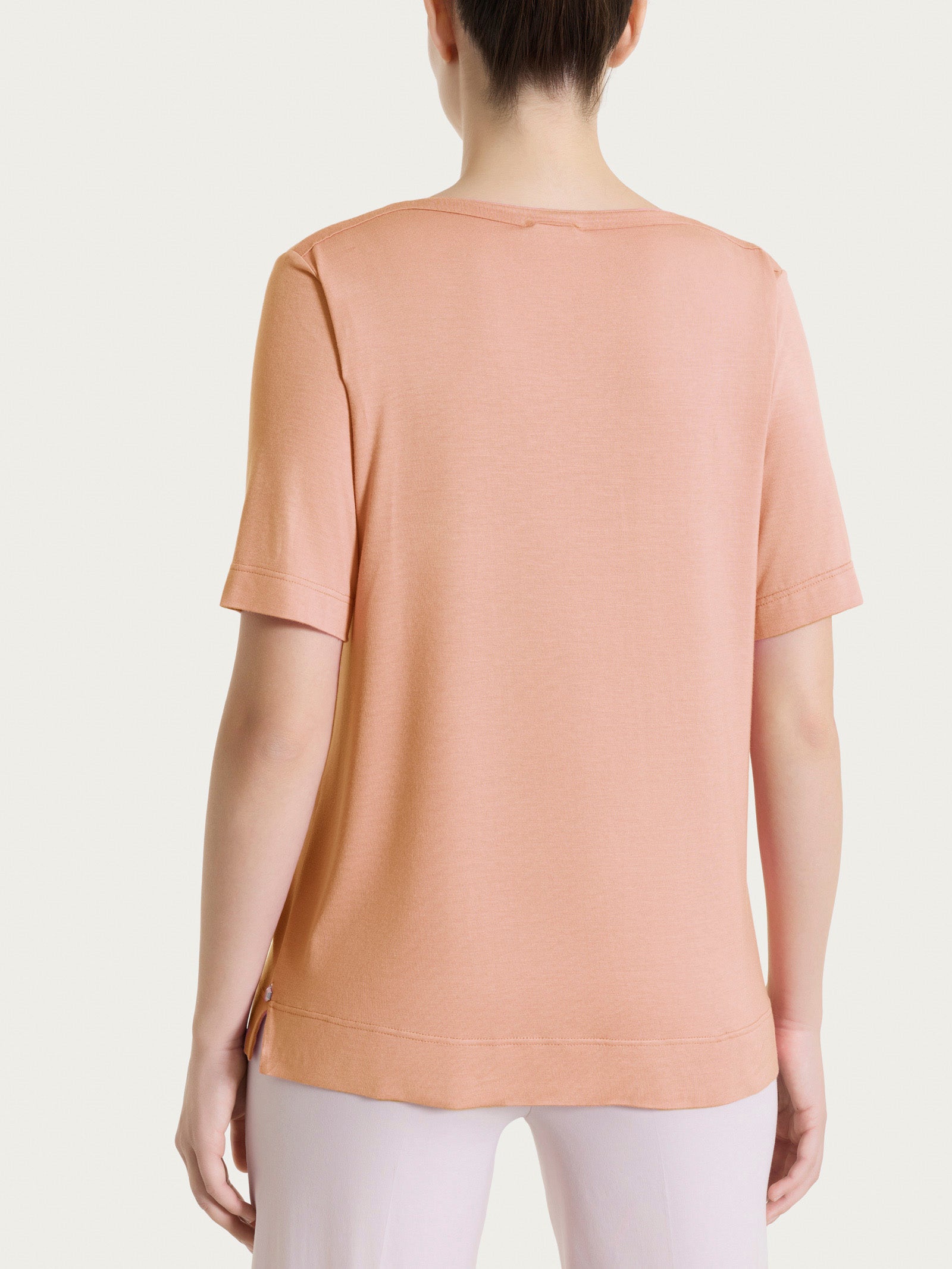 Maglietta con scollo a V in Viscosa Summer Arancioni Donna - Ragno